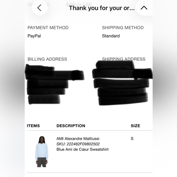 Ami Paris Blue Ami de Cœur Sweatshirt, size S - Picture 8 of 9